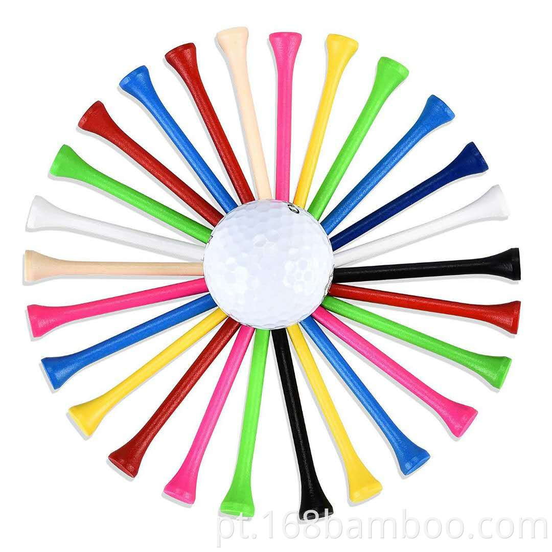 Colorful golf tees